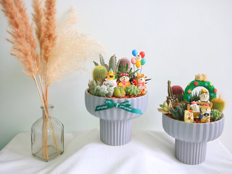 法式浪漫风盆栽 / 开幕盆栽 升迁盆栽 新居落成 - 植栽/盆栽 - 瓷 灰色