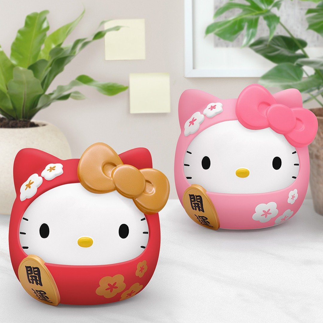 GARMMA Hello Kitty 达摩造型公仔存钱筒 - 储蓄罐 - 塑料 