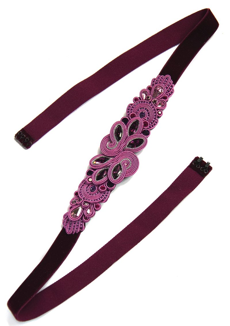 Belt Embellished beltChristmas Gift Wrapping - 皮带/腰带 - 其他材质 紫色