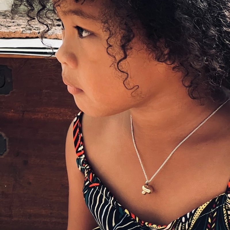 魔力菇-蘑菇造型黄铜坠饰搭纯银项链,青冶金工手作的诗幸福中! - 项链 - 铜/黄铜 