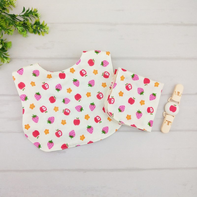 可选布。日本纱布3件组 - 围嘴/口水巾 - 棉．麻 黄色