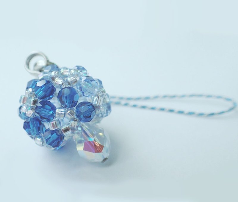 蘑菇, 蓝色香菇, 吊饰, SWAROVSKI ELEMENTS(施华洛世奇元素) - 吊饰 - 玻璃 蓝色