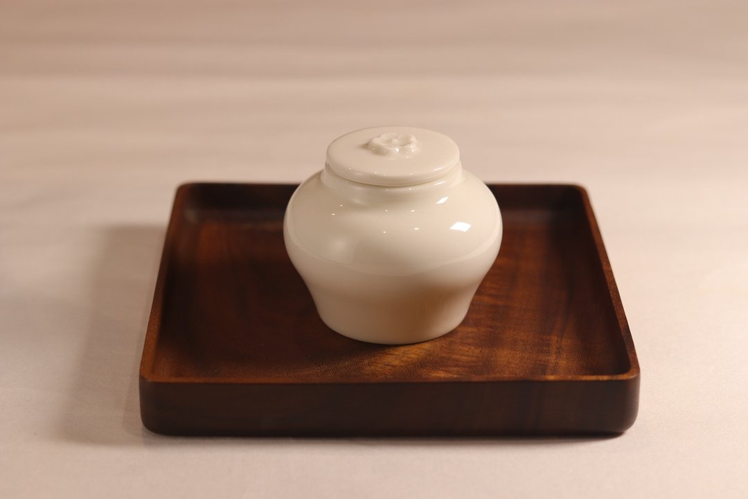 敦睦窑-玉瓷茶仓 小落梅款 - 茶具/茶杯 - 陶 白色