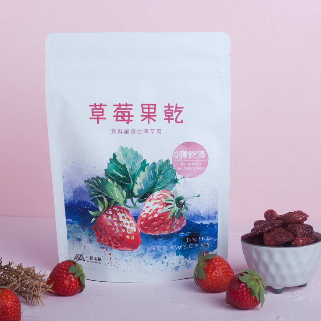 草莓果干1入(100g/包) - 水果干 - 其他材质 红色