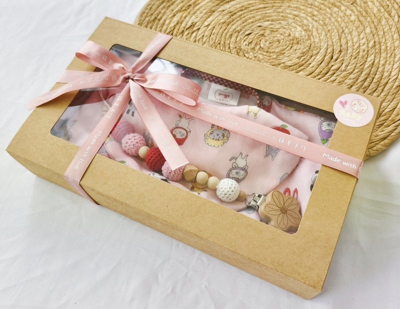 台布×陆布【粉底百变猫咪】婴幼儿礼盒 - 满月礼盒 - 其他材质 粉红色