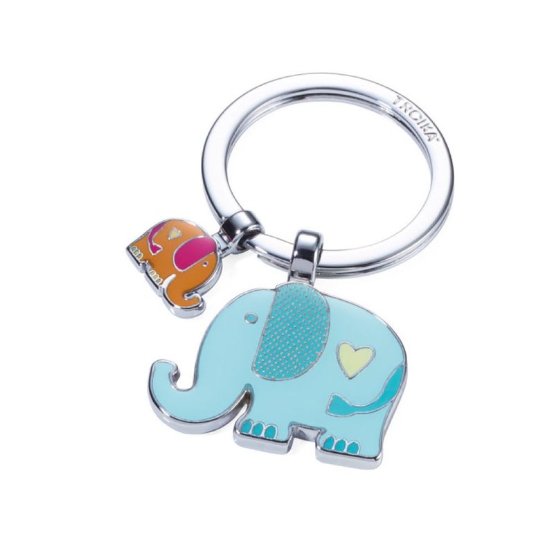 大象小象钥匙圈 - 钥匙链/钥匙包 - 其他金属 蓝色