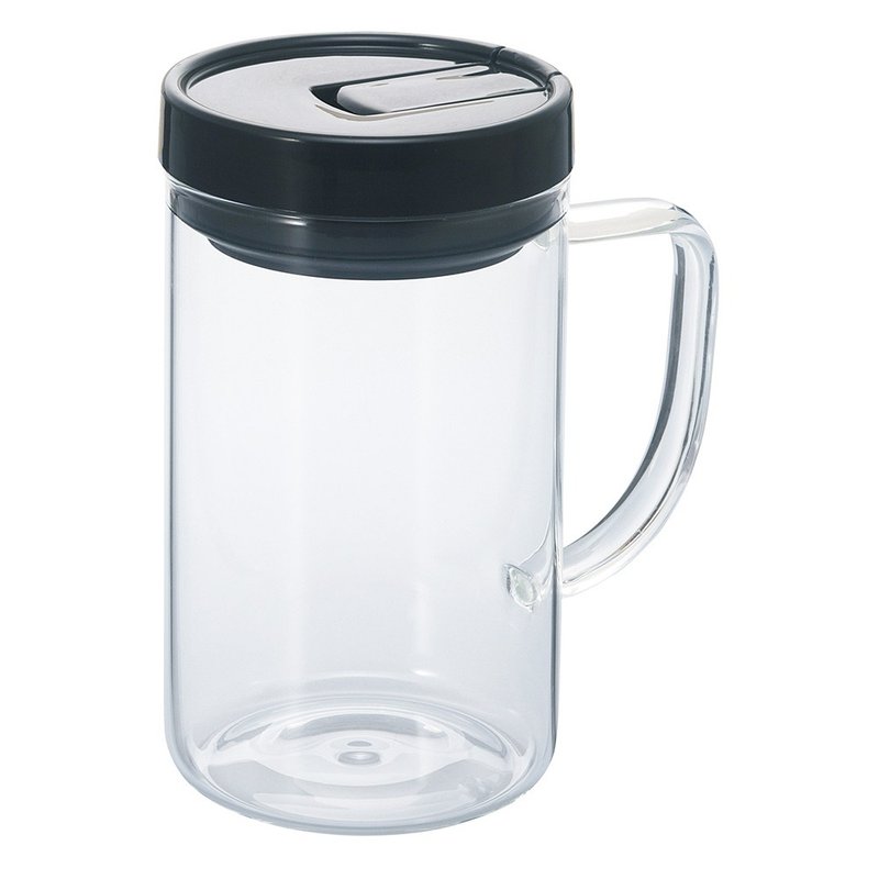 HARIO 把手咖啡保鲜罐M 190克/MCNT-M-B - 咖啡壶/周边 - 玻璃 黑色