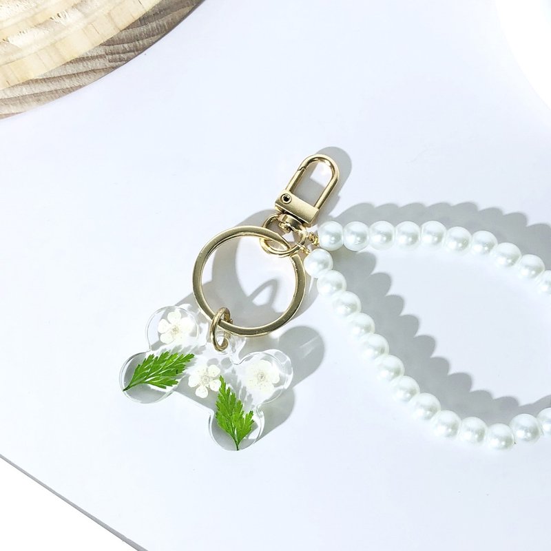 春日系列绿色押花钥匙扣 把春天和爱意随身携带 多种形状可选 - 钥匙链/钥匙包 - 植物．花 