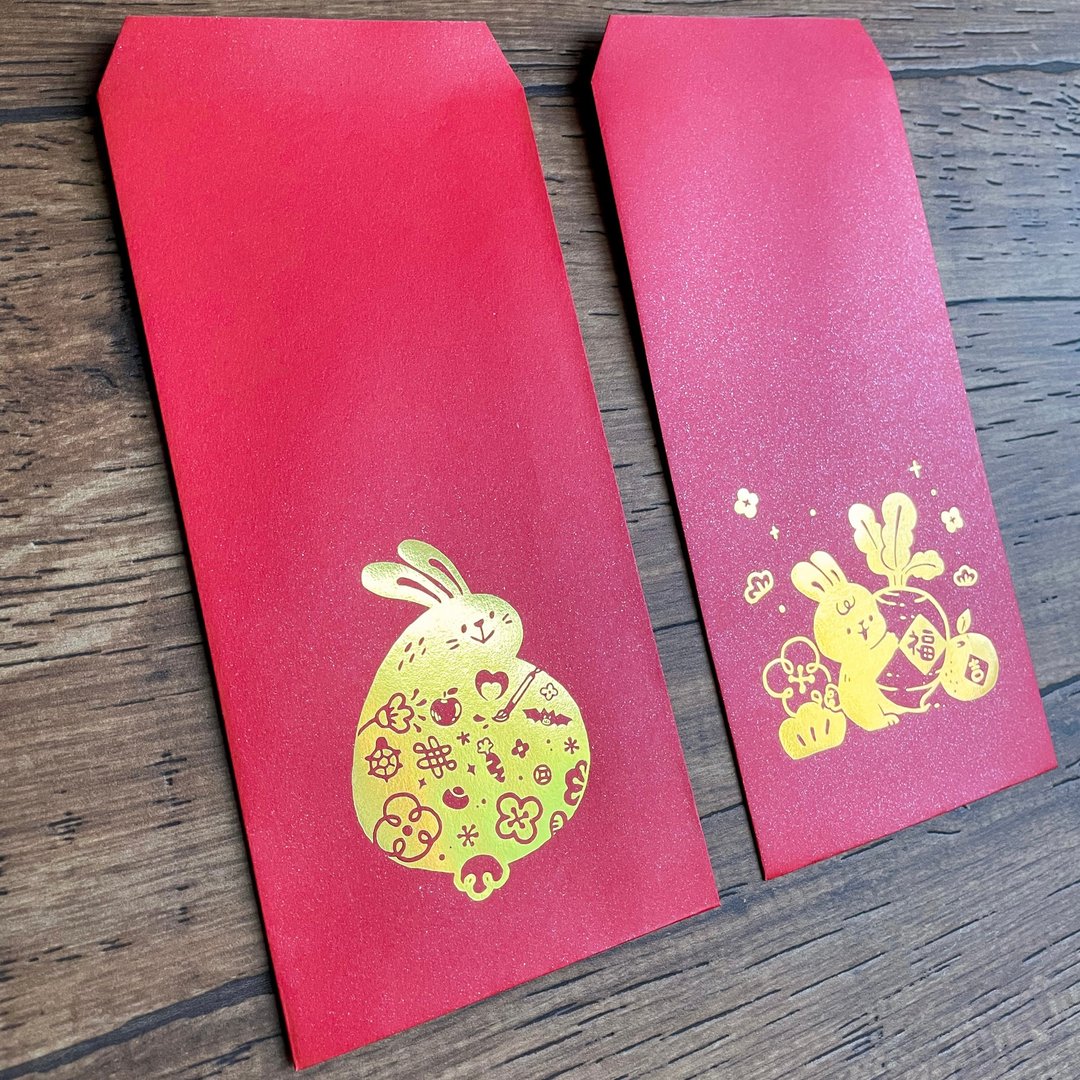 招福招财兔烫金红包袋 - 红包/春联 - 纸 红色