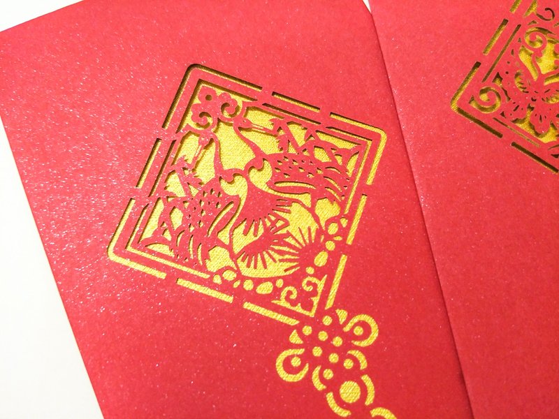 【期间限定贩售】镂空中式吉祥寓意 红包袋 - 红包/春联 - 纸 红色