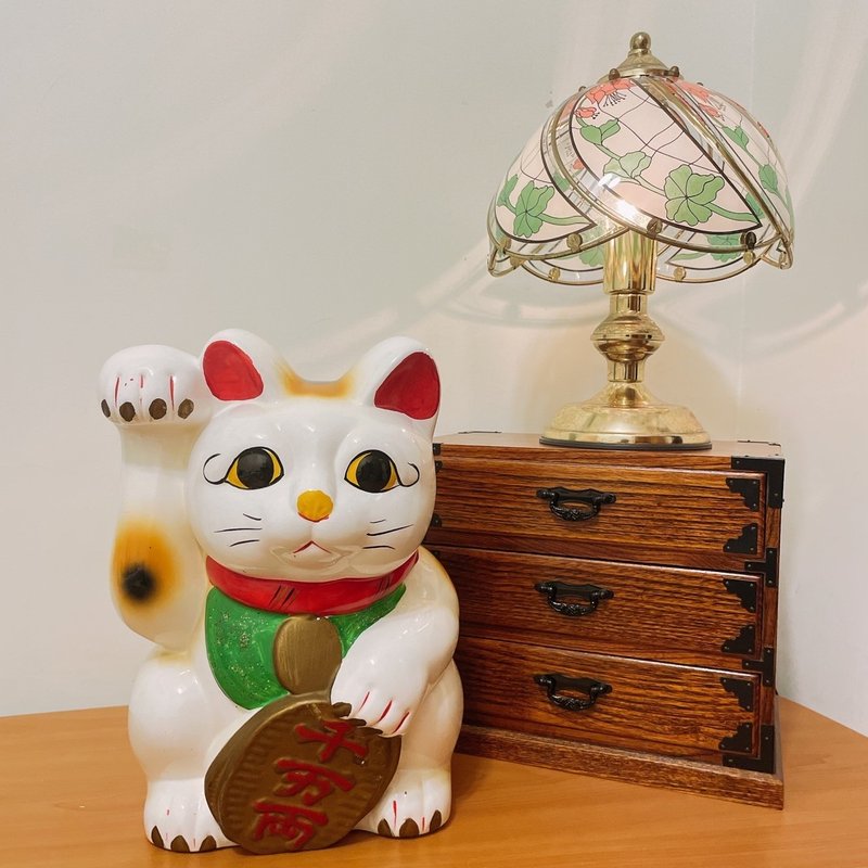 早期大型招财猫存钱筒 - 摆饰 - 陶 