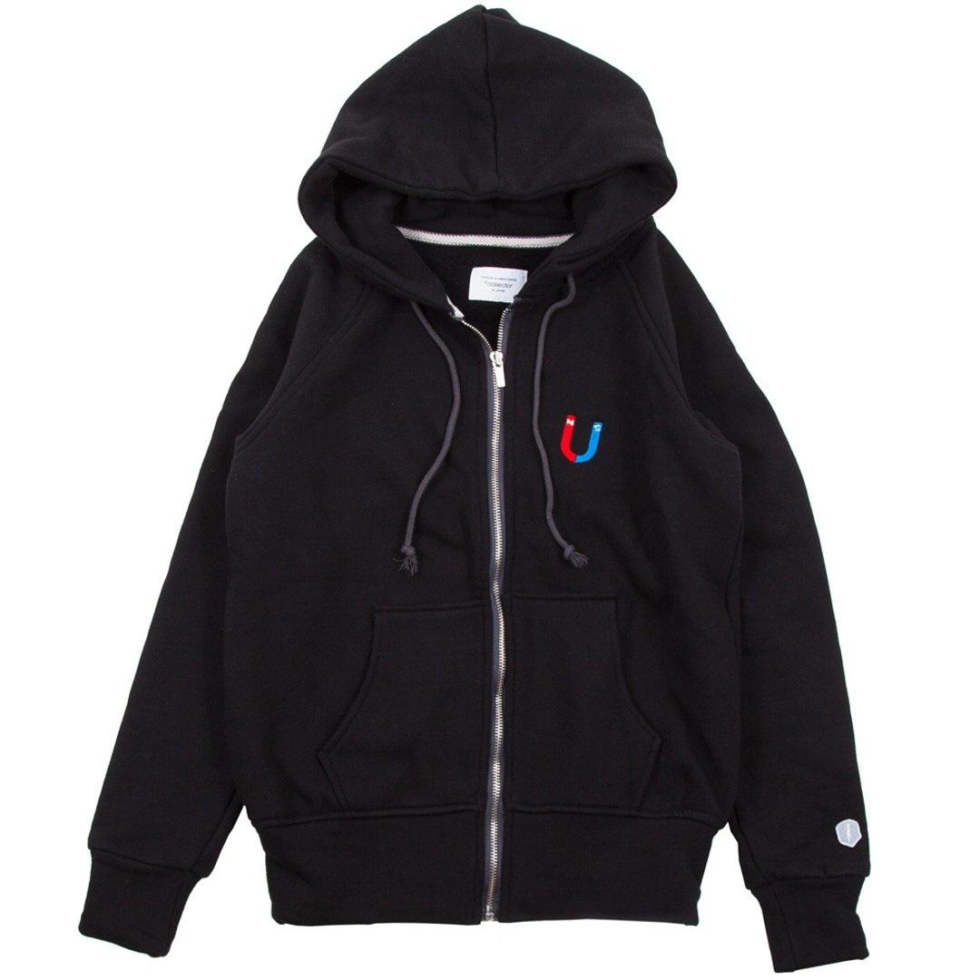 U-shaped magnet full zip hoodie ladies free size Tcollector - 女装上衣 - 棉 黑色