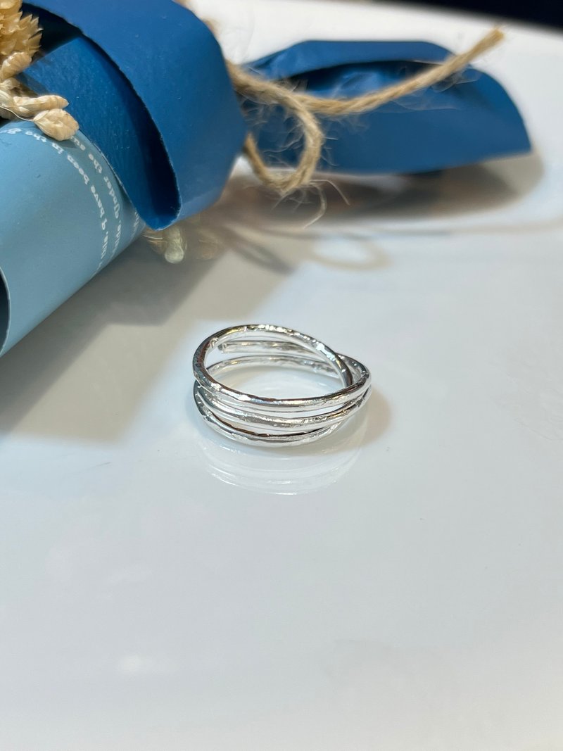 堆叠幸运纯银戒指 - 戒指 - 纯银 