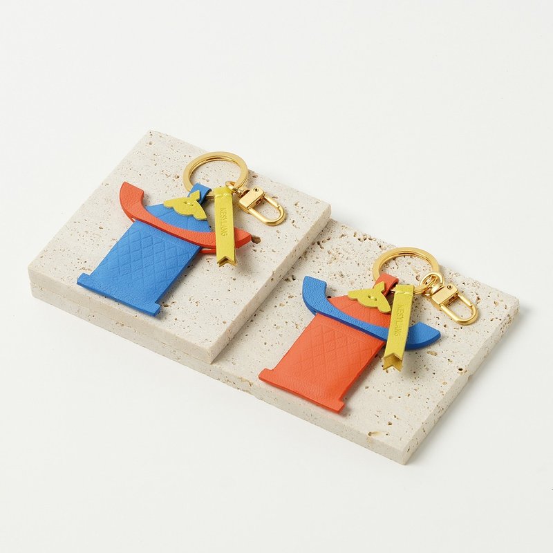 轿子造型皮革钥匙圈 - 钥匙链/钥匙包 - 真皮 橘色