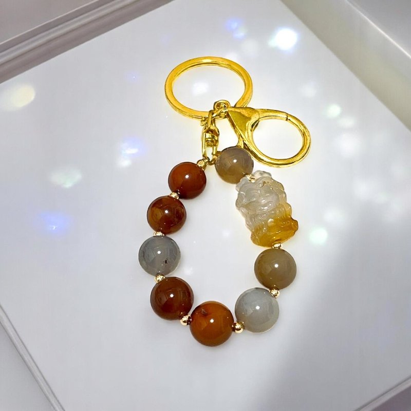 灵韵守护吊饰 玉化阿拉善 优雅鹿女神 平安能量款 圣诞礼物 交换 - 吊饰 - 玉石 咖啡色