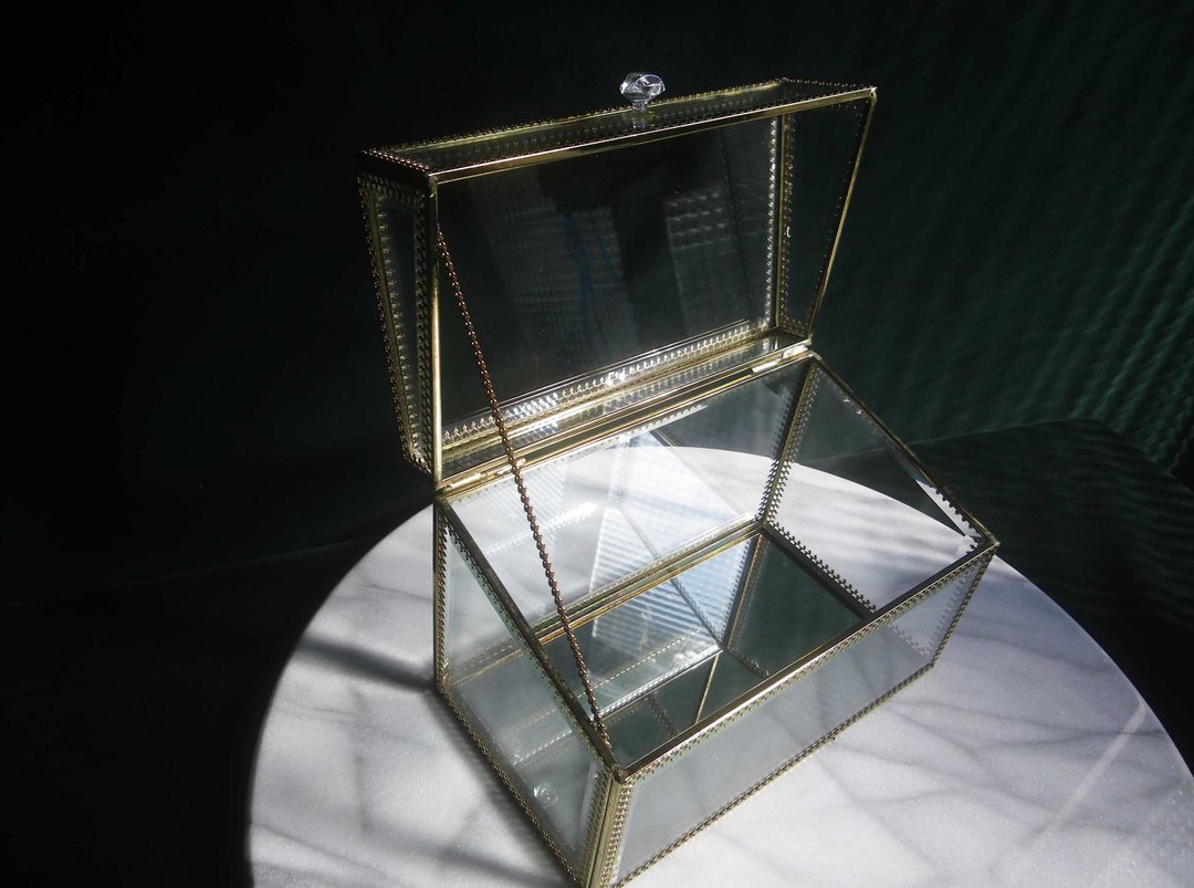 【老时光 OLD-TIME】早期二手美妆品收纳玻璃盒 - 收纳用品 - 其他材质 
