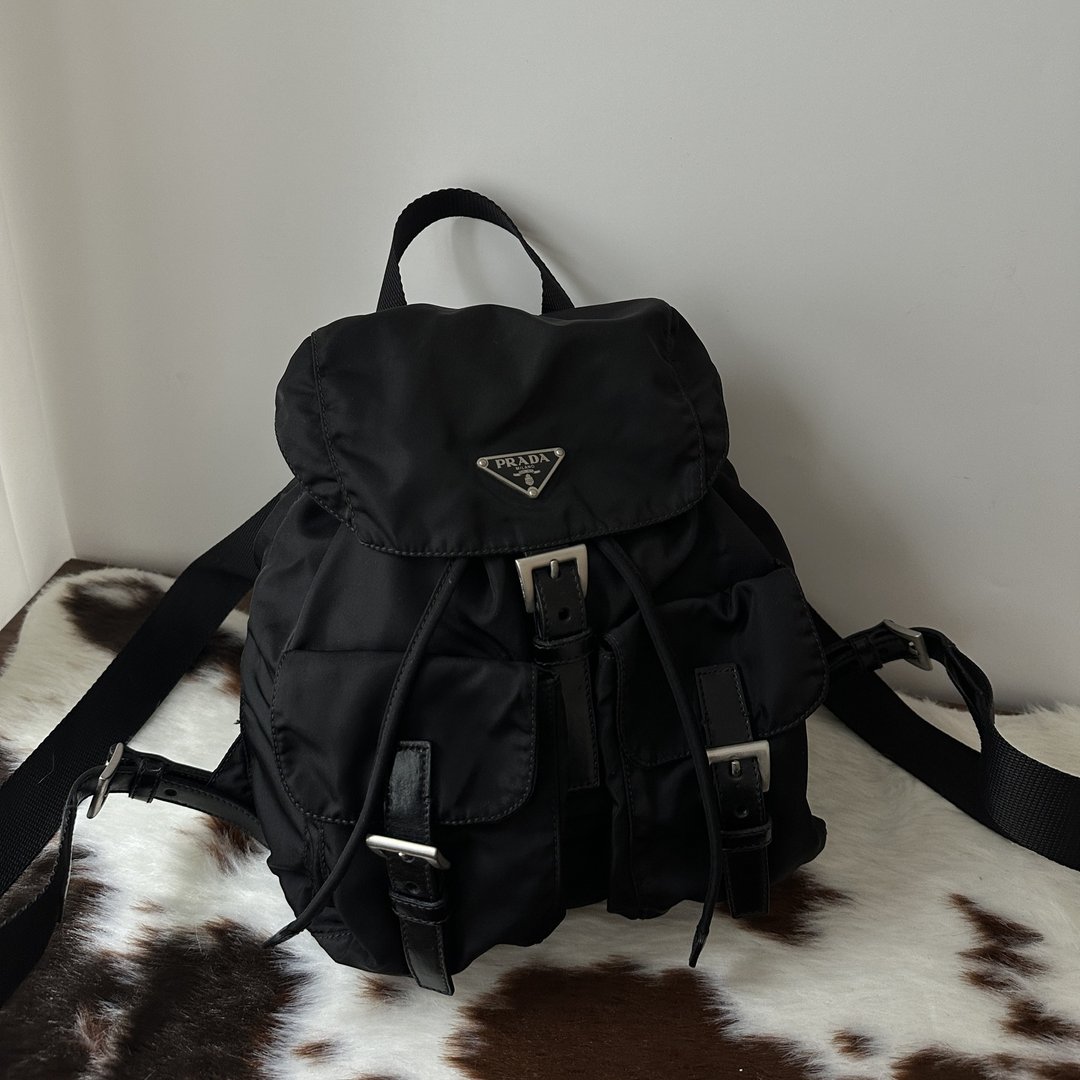 中古包 Prada 普拉达 尼龙后背包 - 手提包/手提袋 - 尼龙 黑色