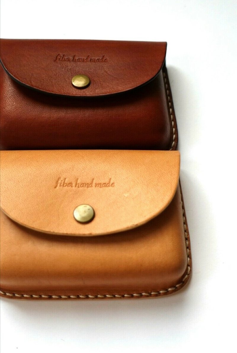 纤维手作 塑型名片盒、耳机收纳 可定制英文字 - 名片夹/名片盒 - 真皮 咖啡色