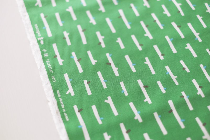 Cotton fabric thin twig green - 编织/刺绣/羊毛毡/裁缝 - 棉．麻 绿色