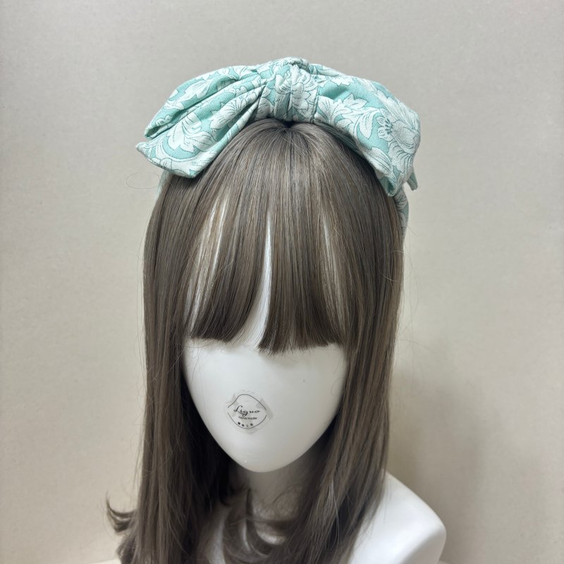 晴烽 | 交织蝴蝶结发箍 - 发饰 - 棉．麻 粉红色