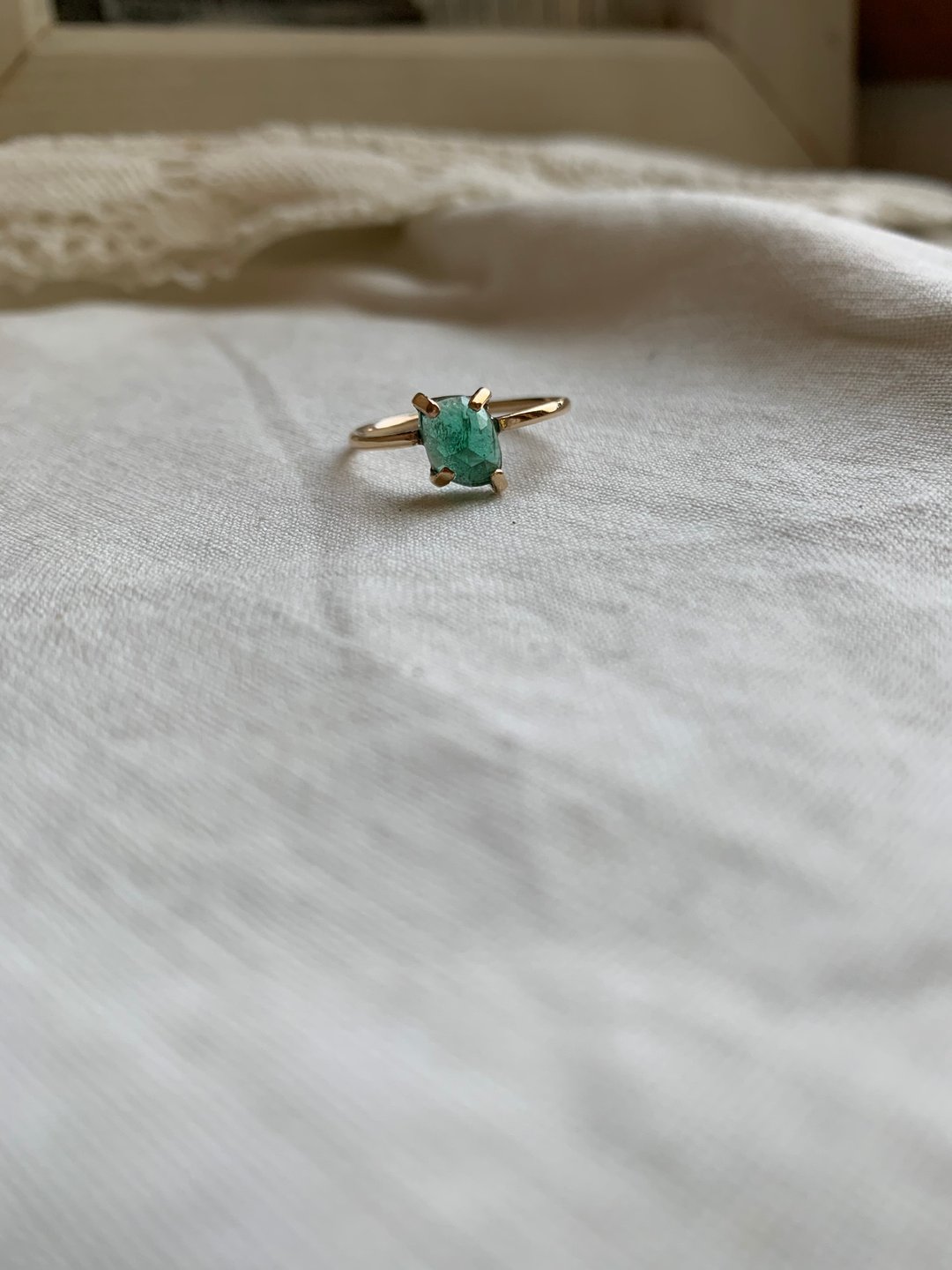 emerald  ring - 戒指 - 半宝石 绿色