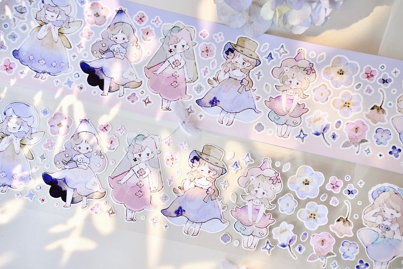 【预售】Vol4 小花仙 雀斑茶新品原创模切贴纸卷 - 纸胶带 - 纸 粉红色