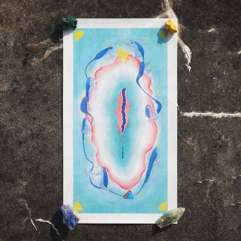 XII. 织 Braids。黑泉神谕卡 艺术复制画 - 海报/装饰画/版画 - 纸 多色