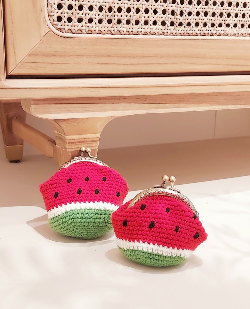 西瓜型口金包 - 零钱包 - 其他人造纤维 红色