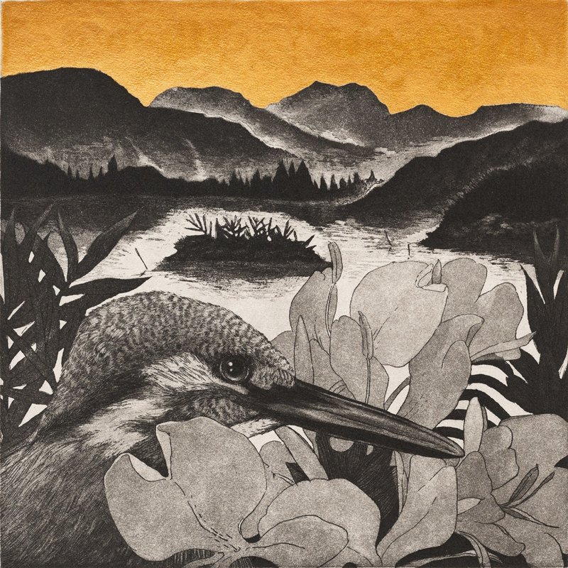 原作版画 -双连埤- 苏钰婷 - 海报/装饰画/版画 - 纸 金色