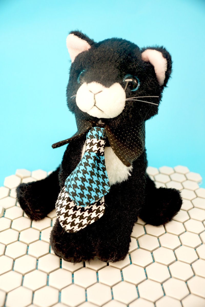 主子卖萌-百变绅士系列-经典千鸟双面领带(湛蓝) - 衣/帽 - 棉．麻 多色