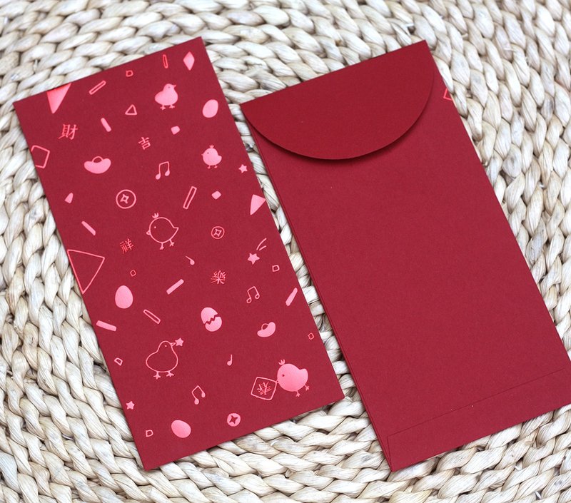《KerKerland》喜乐丰收/鸡年☉红包袋（6入红色烫红） - 红包/春联 - 纸 红色