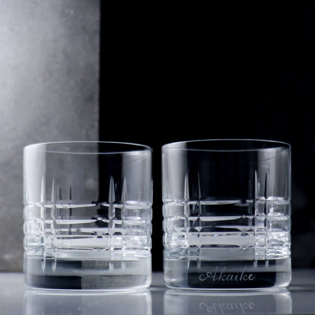 (一对价)369cc【情侣组双十字纹】德国Schott Zwiesel 威士忌对杯 - 酒杯/酒器 - 玻璃 透明