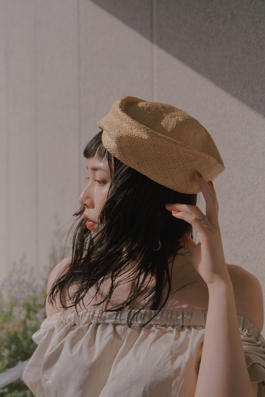 Woven Béret - 帽子 - 其他材质 卡其色