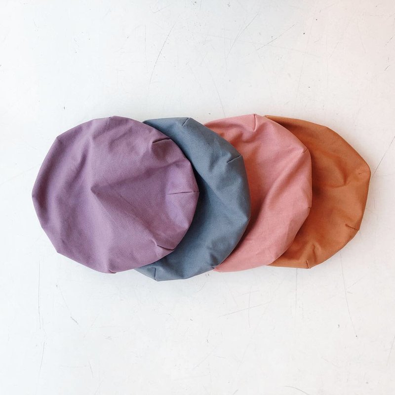 四色帆布八角帽 - 帽子 - 棉．麻 多色