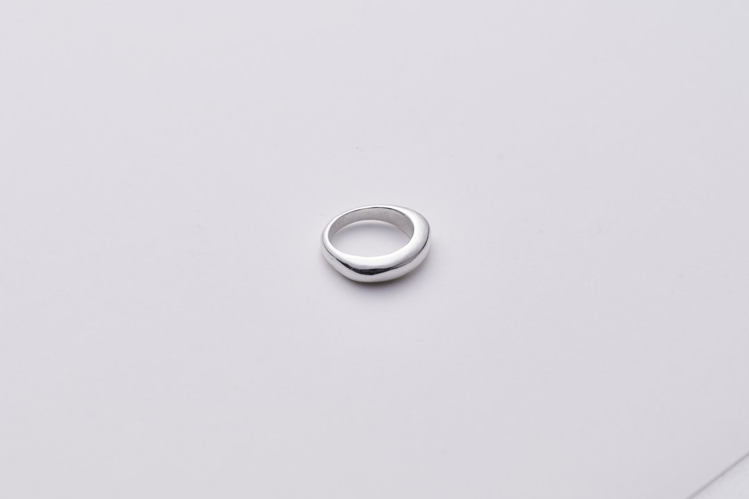 迷你厚戒 Mini Thick Ring - 戒指 - 纯银 