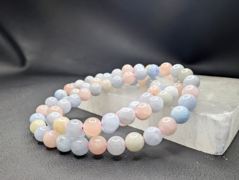 【订制品】摩根石 巴西 10-13mm   手串 天然水晶 Morganite - 手链/手环 - 水晶 
