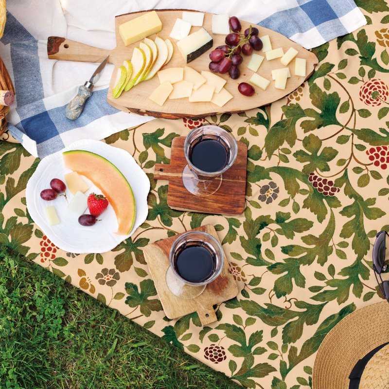 【Made in Japan】 Harokka x irohana | budo karahana Picnic Mat - 野餐垫 - 防水材质 卡其色