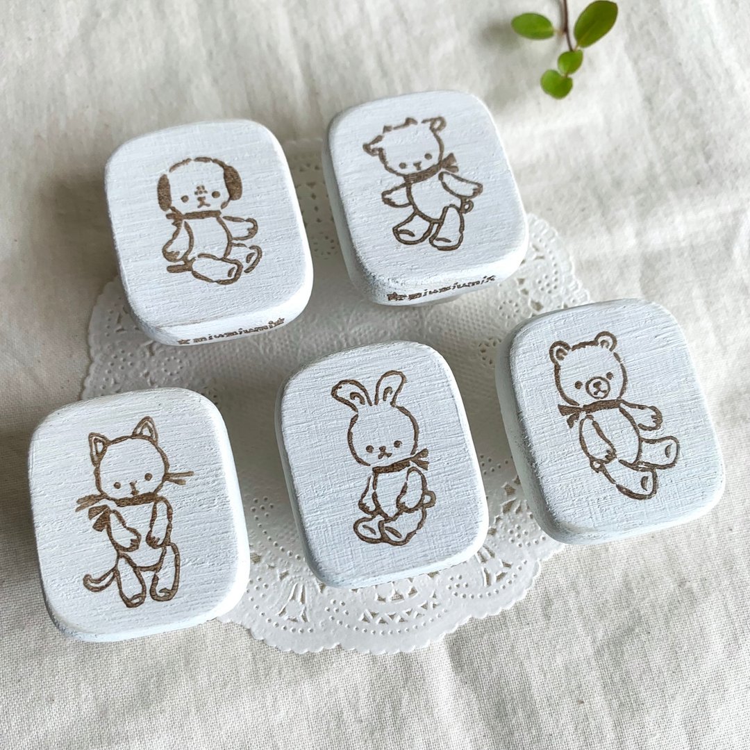 橡皮擦印章【cuddly toy 绒毛娃娃印章】接单制作 - 印章/印台 - 其他材质 