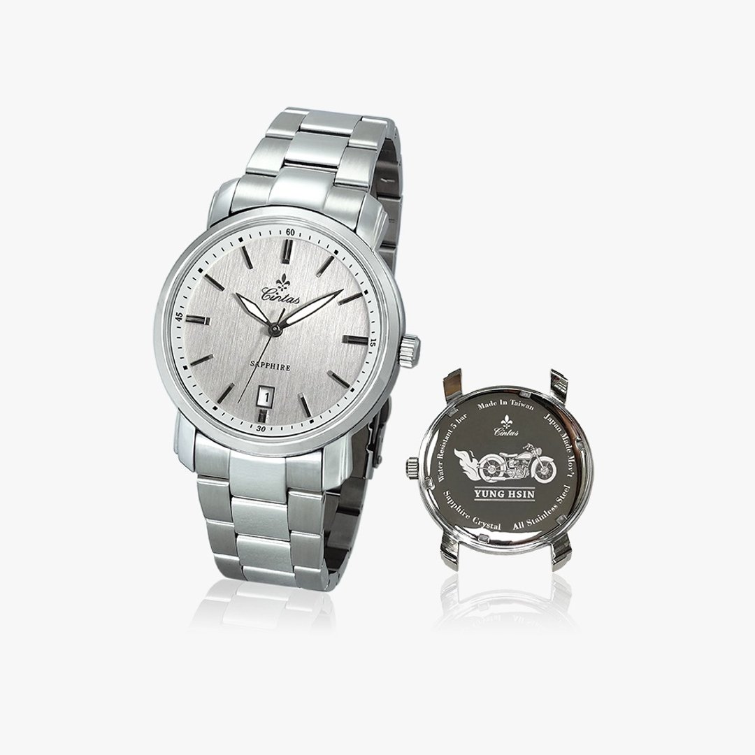 【Cintas Watch】39 mm 8205 MS 钢色 (底盖设计订制) - 男表/中性表 - 不锈钢 