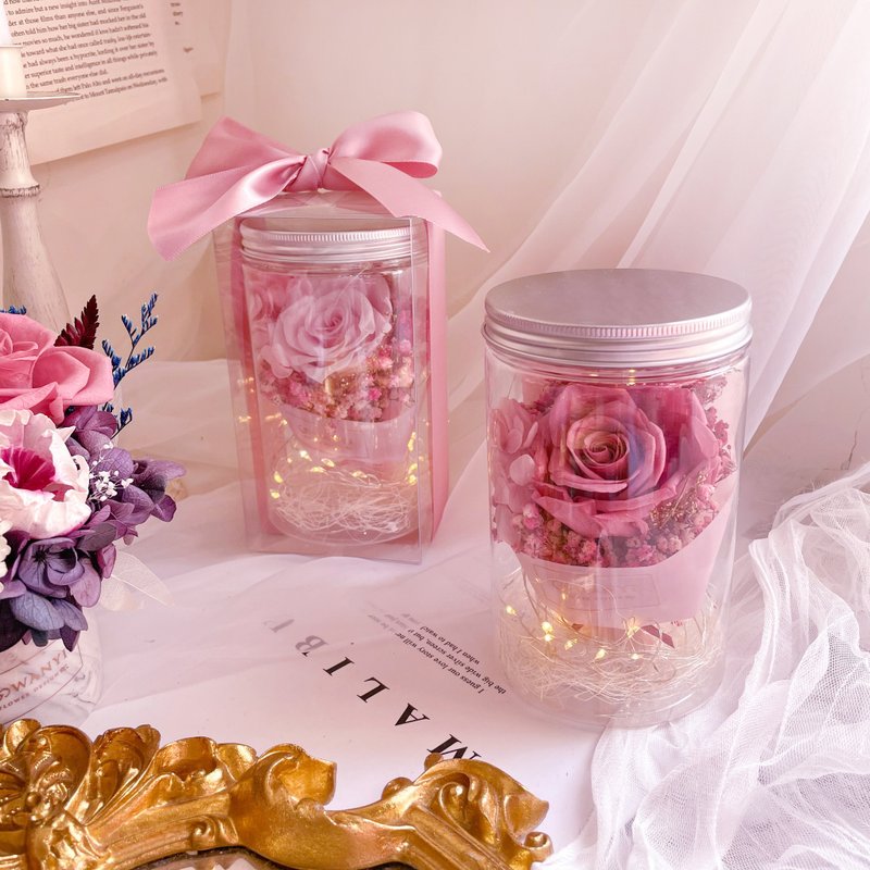 经典玫瑰小星小花罐 干燥花 永生花 送礼 生日 定制化 交换礼物圣 - 摆饰 - 植物．花 多色