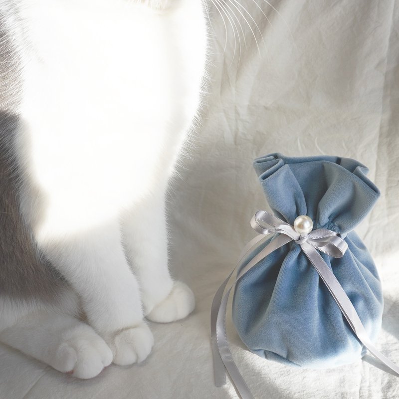 teatime soft     一枚雾霾蓝色的丝绒饰品小袋 - 其他 - 其他材质 蓝色