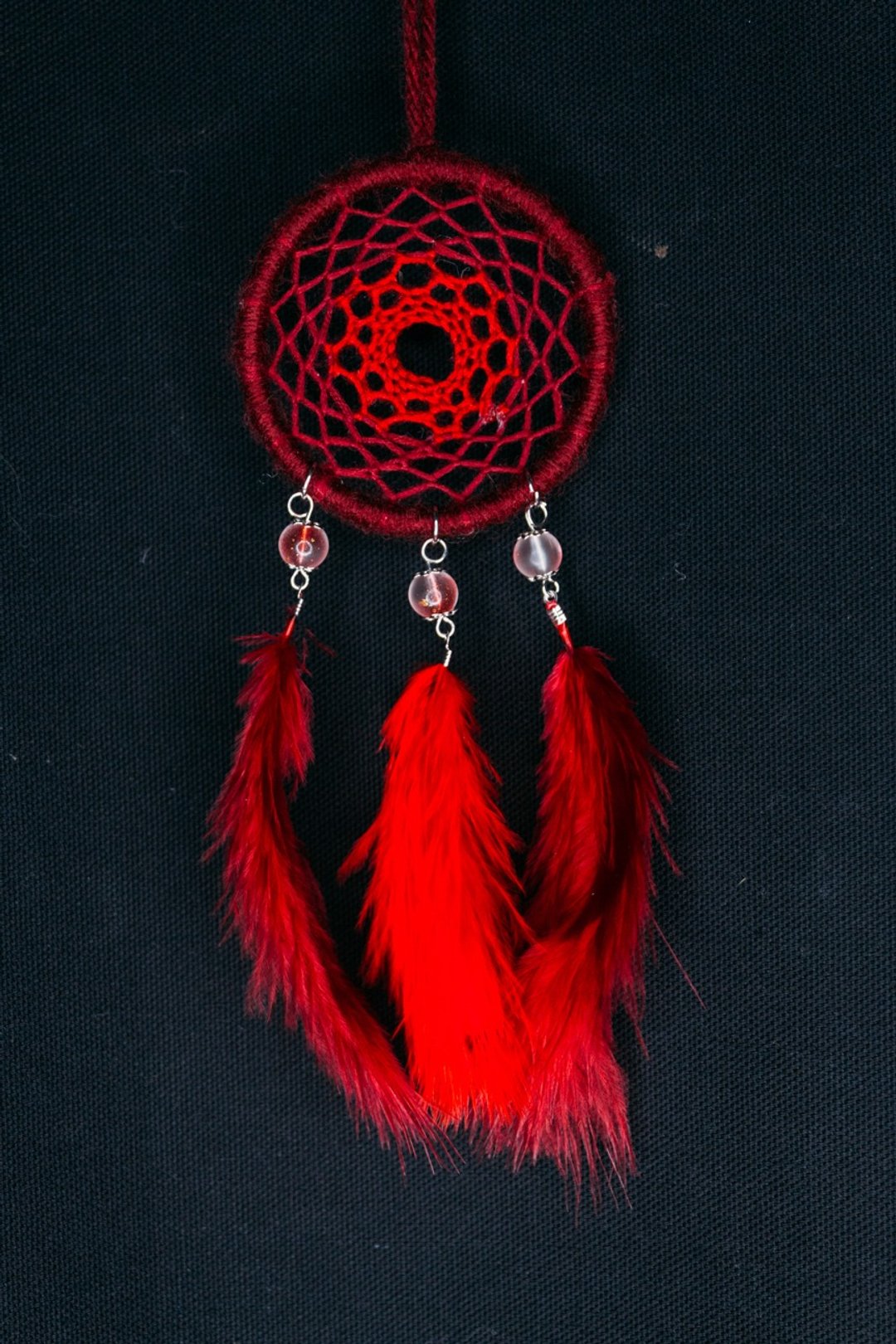 纯手工捕梦网 Handmade Dreamcatcher－【编织－红】 - 摆饰 - 其他材质 红色