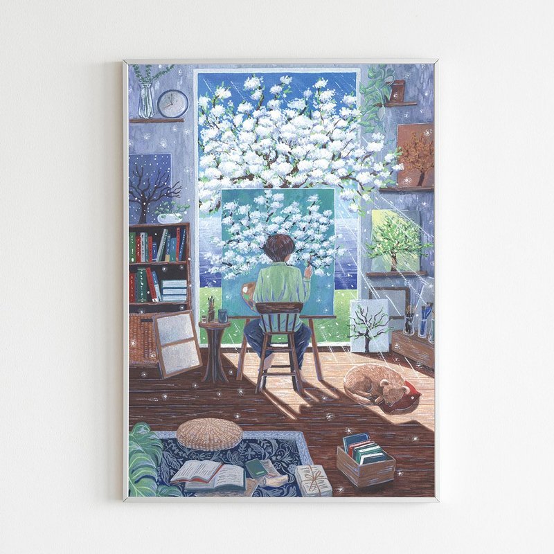 海报 (A3/A4) - 拥抱挑战 - 海报/装饰画/版画 - 纸 绿色