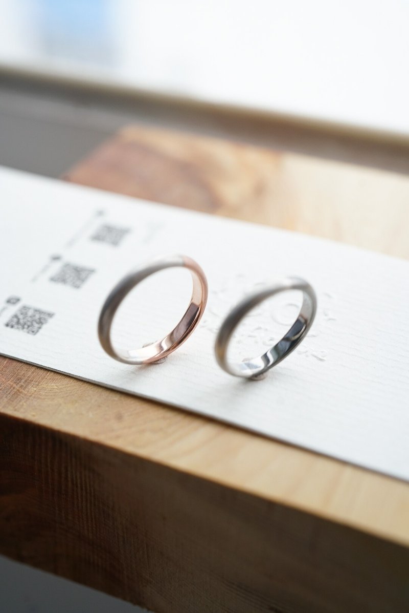 双色戒指 - 戒指 - 纯银 