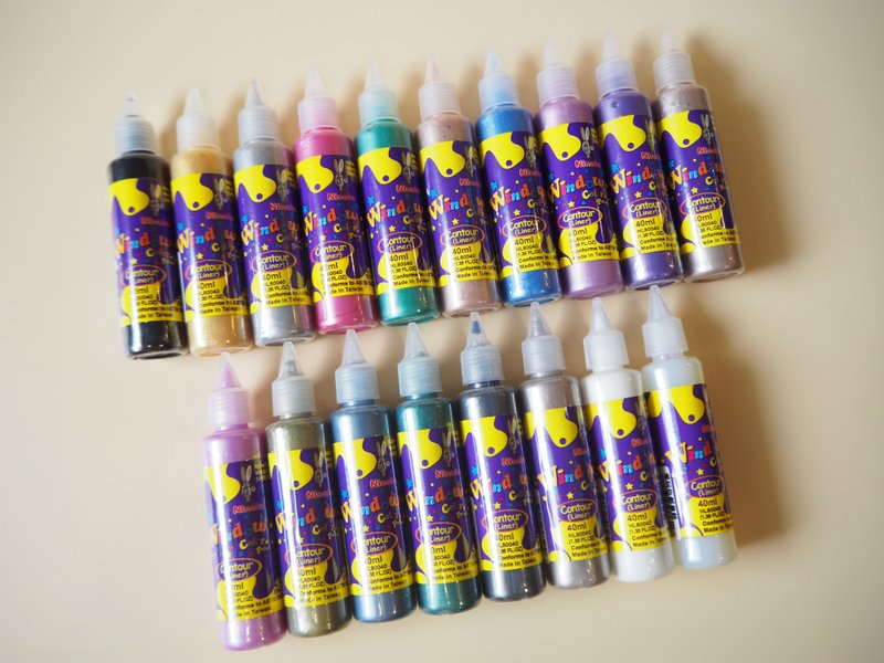 【爱玩色创意馆】神奇彩绘创意贴 40ml 画框笔 安全无毒 彩绘颜料 - 其他 - 其他材质 多色