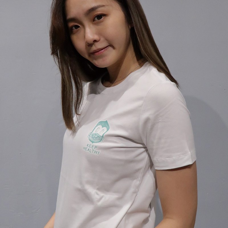 Keep healthy / 女 / t恤 - 女装 T 恤 - 棉．麻 白色