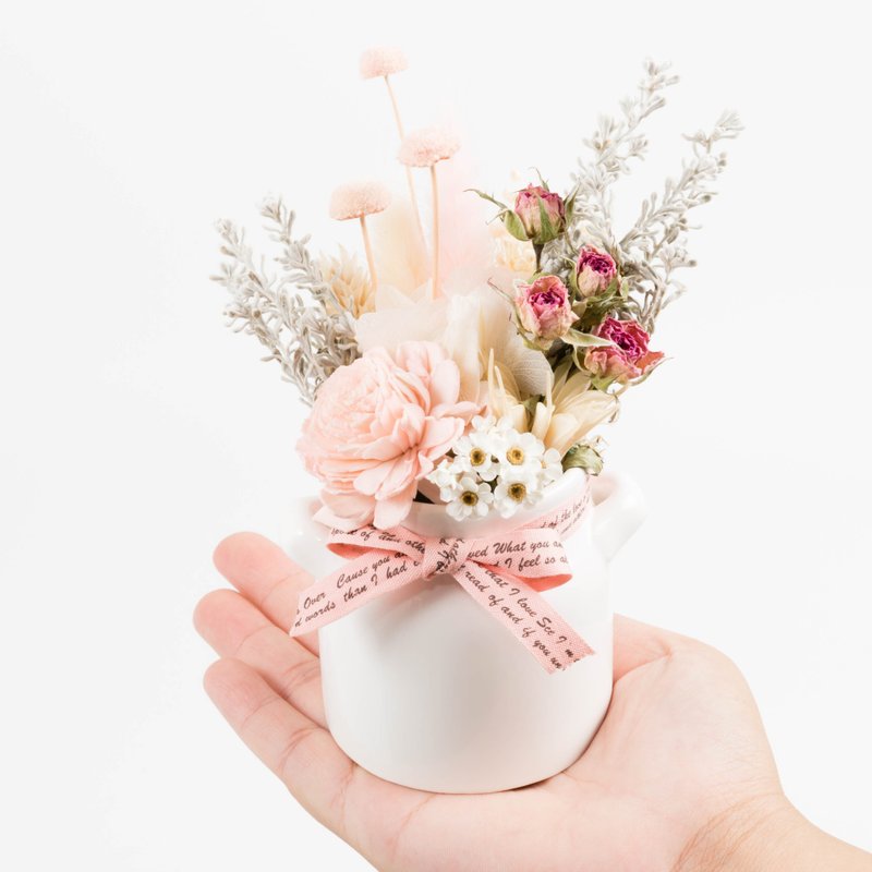 Kinki手作 可爱女人 典雅仕女风 限量 干燥花 不凋花 小盆栽 - 植栽/盆栽 - 植物．花 粉红色