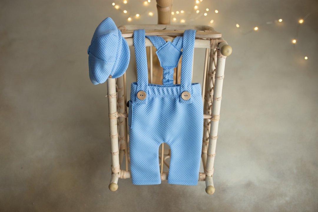 Pantsy and hat for a boy: designer clothes for a newborn photo shoot. - 婴儿饰品 - 其他金属 