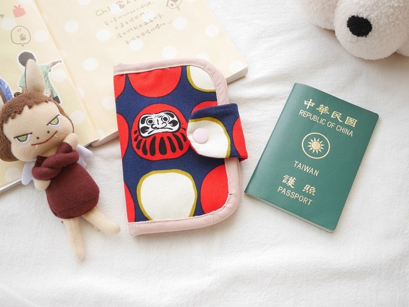 护照套 护照夹 万用套 达摩款 - 护照夹/护照套 - 棉．麻 红色