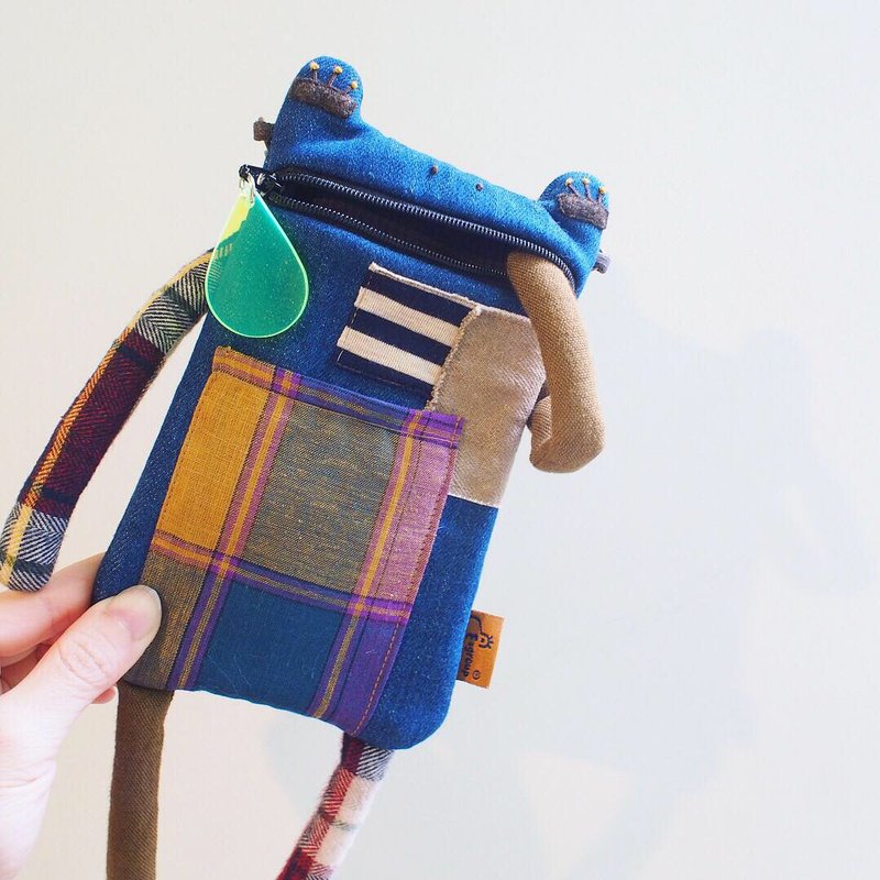 E*group 阿蛙拼布口袋 口水包 单宁配色 iphone系列皆可 手机袋 - 其他 - 棉．麻 绿色